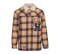 Karl Kani Herren Woven Retro Heavy Flannel Shirt Jacket Sand/Navy/red, S