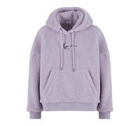 Kapuzensweatshirt KARL KANI "Karl Kani KK Metal Signature Teddy Os Hoodie", Damen, Gr. L, lila, 100% Polyester, Sweatshirts (92528252-L) lila