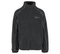 Teddyfell-Jacke mit Label-Applikation M men Black