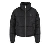 Winterjacke KARL KANI "Karl Kani Karl Kani OG AOP Crop Puffer Jacket", Damen, Gr. L, schwarz, 100% Polyester, mehrfarbig, normal, amerikanischer Ausschnitt, Jacken Winterjacke (99350160-L) schwarz