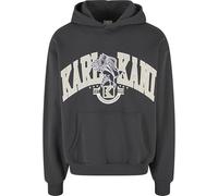 Karl Kani Kapuzenhoodie OG Eagle Print - 80% Baumwolle/20% Polyester - L Anthrazit/Lightsand