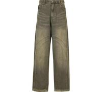Karl Kani OG Washed Wavy Seams Denim Baggy Pants Dark Black/Green, 36