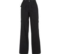 Cargohose KARL KANI "Karl Kani Karl Kani Signature Straight Leg Cargo Pants", Damen, Gr. XS, US-Größen, schwarz, 98% Baumwolle, 2% Elasthan, loose fit, Hosen Cargohose (54349758-XS) schwarz