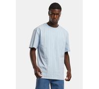 Karl Kani Herren Small Signature Logo Prinstripe Tee Light Blue/White, S