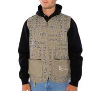 Karl Kani Small Signature Washed Paisley Weste Herren military green L