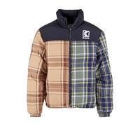 Karl Kani Unisex KU233-007-1 KK OG Flannel Block Puffer Jacket Multicolor, XXL