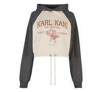 Karl Kani Woven Signature Street Academy Crop Raglan Hoodie Light Sand/Blue, M