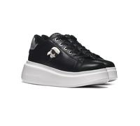 KARL LAGERFELD Anakapri Nft Lo Damen Karl Lace Platform Low Cut Sneaker (Schwarz Silber, 39)
