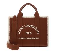 KARL LAGERFELD Apres Ski Club K / RSG Square Tote Shearling M Dark Tan