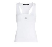 Karl Lagerfeld - Autograph Geripptes Tanktop - Größe M - weiß