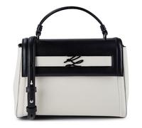 Karl Lagerfeld Autograph Handtasche Leder 24 cm weiss