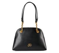 Karl Lagerfeld Autograph Schultertasche Leder 25 cm schwarz