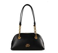 Karl Lagerfeld Autograph Schultertasche Leder 30 cm schwarz