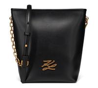 Karl Lagerfeld Autograph Umhängetasche Leder 23 cm schwarz