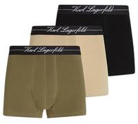 KARL LAGERFELD B.V Men's Hotel Karl Lyocell (3 Pack) Trunks, Twill-Black-Burnt Olive, XL