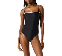 KARL LAGERFELD B.V Women's Karl Lagerfeld, Signature Scallop Rio One Piece Swimsuit, Schwarz, XL