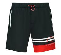Karl Lagerfeld Bademode Rue Street Farbblock Logo Schwarze Badehose S