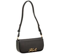 Karl Lagerfeld Signature Schultertasche Leder 24 cm schwarz