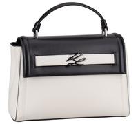 Karl Lagerfeld Autograph Handtasche Leder 24 cm weiss