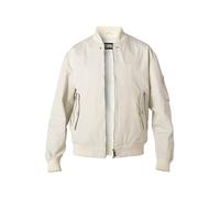 KARL LAGERFELD Blouson Herren Mikrofaser weiß unifarben mit Motiv, 54 (XL)