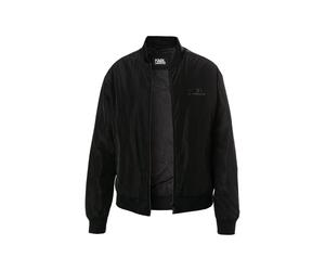 KARL LAGERFELD Blouson Herren Stehkragen Mikrofaser schwarz, 48 (S)