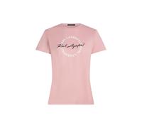 Karl Lagerfeld Circle Logo T-shirt Pink Nectar Größe: XS | Hemden Outlet | Damen | Rosa