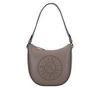 Karl Lagerfeld Circle Schultertasche Leder 24 cm grau