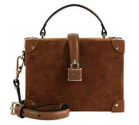 KARL LAGERFELD COTE D AZUR K / Autograph Padlock Trunk Suede S Dark Tan