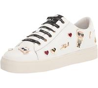 KARL LAGERFELD Damen Cate Pins Schnürschuh Plateau Sneaker, Bright White, 36 EU