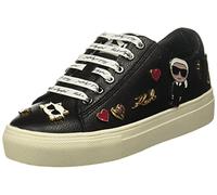 Karl Lagerfeld Damen Cate Pins Schnürschuh Plateau Sneaker, Schwarz, 39 EU