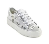 KARL LAGERFELD Damen Cate Pins Schnürschuh Plateau Sneaker, Silber, 36 EU