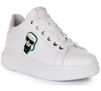 KARL LAGERFELD Damen Kapri Sneaker White - pink 39 EU