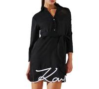 Karl Lagerfeld Damen Karl DNA Signature Beach Dress Schwarz XS