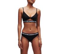 KARL LAGERFELD Damen Peephole Logo Bra Büstenhalter, Schwarz, L EU