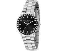 Karl Lagerfeld Damenuhr Edelstahl schwarz, silber Damen