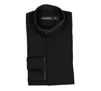 KARL LAGERFELD Hemd Herren Langarm Baumwoll-Stretch schwarz, 42