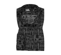 KARL LAGERFELD Hemd Herren Langarm Baumwolle schwarz, 39