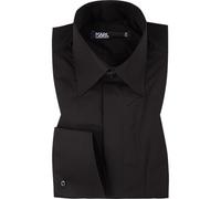 KARL LAGERFELD Hemd Herren Langarm Baumwolle schwarz, 45