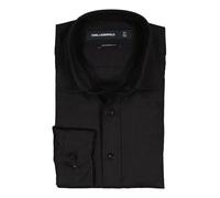 KARL LAGERFELD Hemd Herren Langarm Leinen schwarz, 41