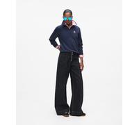Karl Lagerfeld Ikon Patch Polo Sweatshirt Evening Blue Größe: XS | Longsleeves Outlet | Damen | Blau
