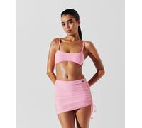 Karl Lagerfeld Ikon Stripe Mini Adjst Pareo White-pink Stripe Größe: L | Bikinis Outlet | Damen | Weiß