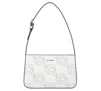 Karl Lagerfeld Ikonik 2.0 Schultertasche Leder 24 cm off white