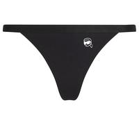 Karl Lagerfeld International B.V Damen Ikon Rib Thong Panties, Schwarz, M EU