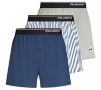 Karl Lagerfeld International B.V ikon Woven Boxer (3 Pack), Twilight-ash-Stripe, XS