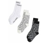 Karl Lagerfeld International B.V Women's Karl Lagerfeld, K/Monogram 3 Pack Socks, Mehrfarbig, 3-5