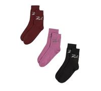 Karl Lagerfeld International B.V Women's Karl Lagerfeld, K/Signature Logo 3 Pack Socks, Mehrfarbig, 3-5