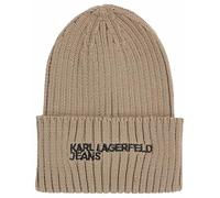 Karl Lagerfeld Jeans, Damen, Essential Logo Beanie, Beige, One Size
