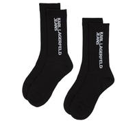 KARL LAGERFELD JEANS, Damen, Essential Logo Socken, 2Er-Pack, Schwarz, One size