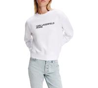 KARL LAGERFELD JEANS, Damen, Essential Logo Sweat, Regular Fit, Weiß, L