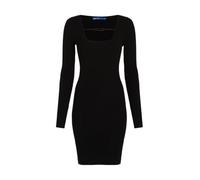 KARL LAGERFELD JEANS, Damen, Langarm Gestricktes Logo Kleid, Schwarz, Xtra Large